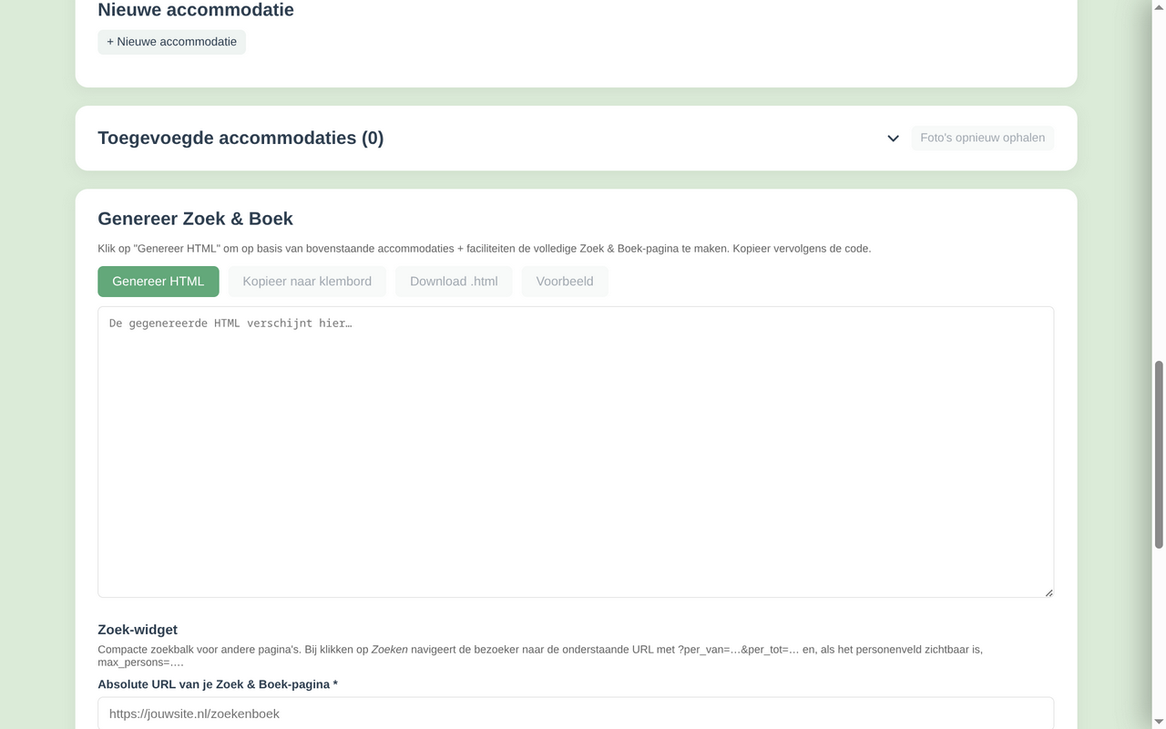 HTML genereren, kopiëren, downloaden en een voorbeeld bekijken